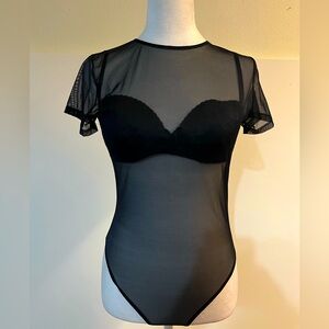 Vintage Victoria’s Secret black mesh bodysuit